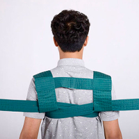 The shoulder ties a belt approximately