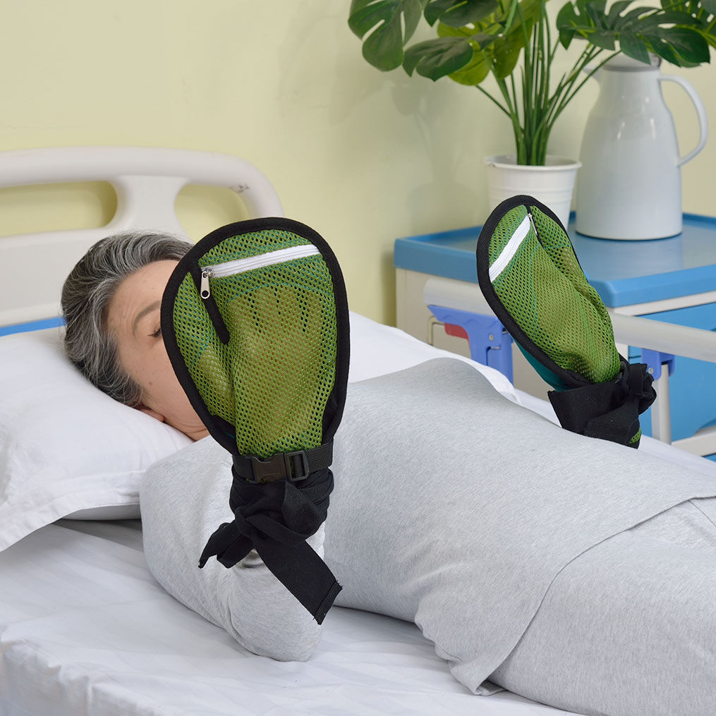 Dementia Safety Restraint Gloves Prevent Finger Harm Fixed Gloves for Medical Restraints Patient Elderly