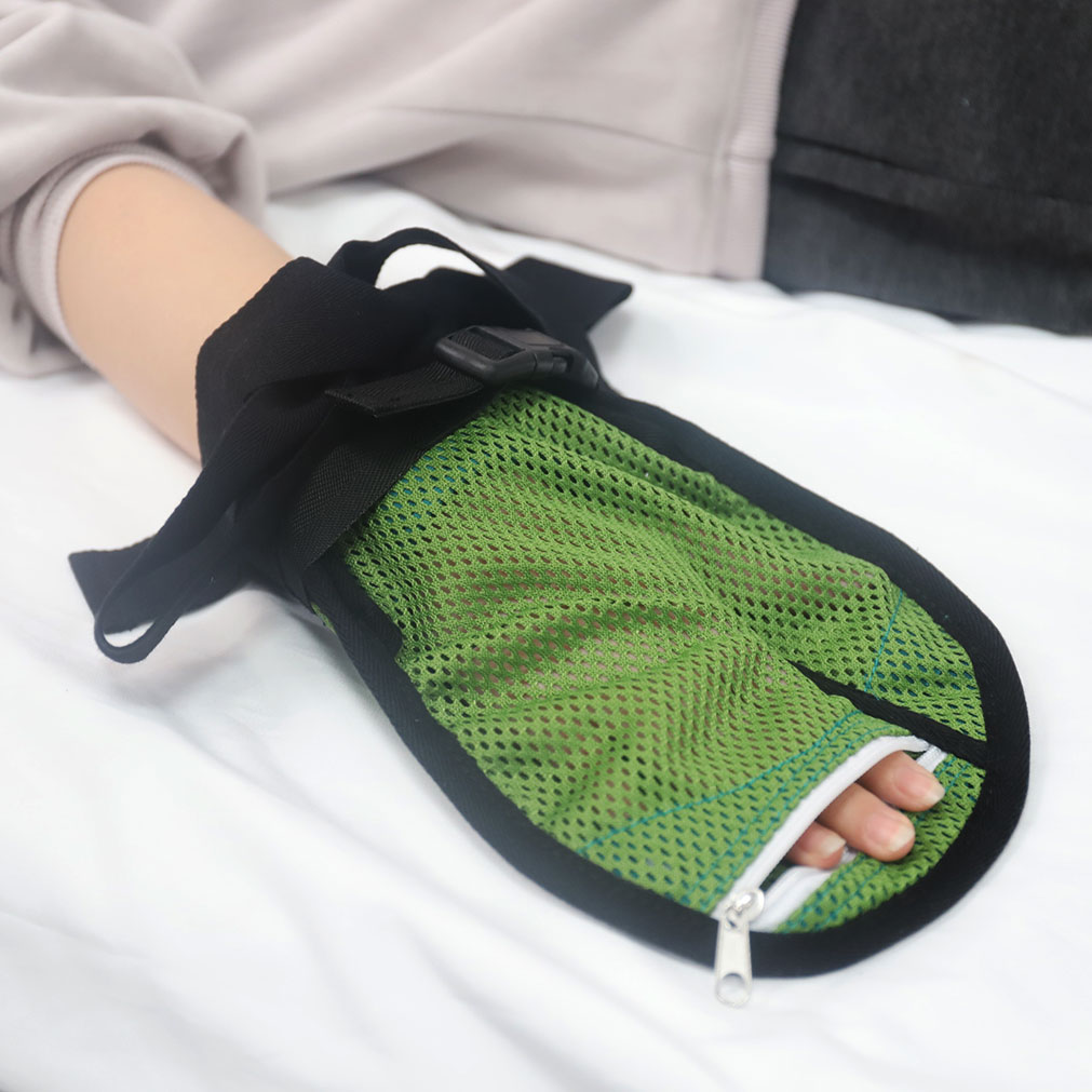 Dementia Safety Restraint Gloves Prevent Finger Harm Fixed Gloves for Medical Restraints Patient Elderly
